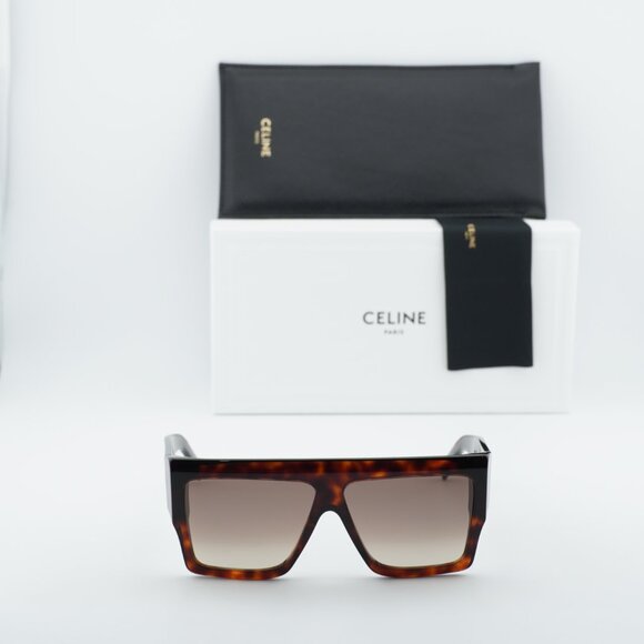 Celine CL40092I 52F Square Sunglasses - Havana/Brown main image 4